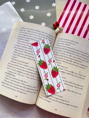 strawberry field bookmark