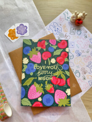 i love you berry much card