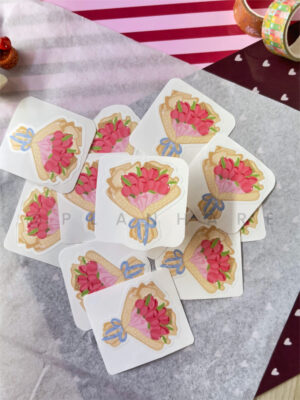 tulips bouquet sticker